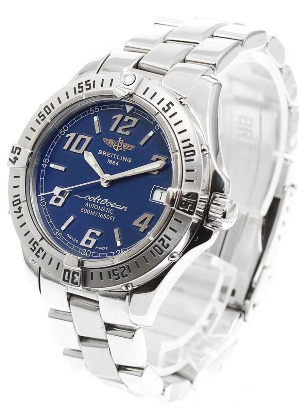 BREITLING Colt Ocean A17350 Date Navy Dial Automatic Men's Watch_956035